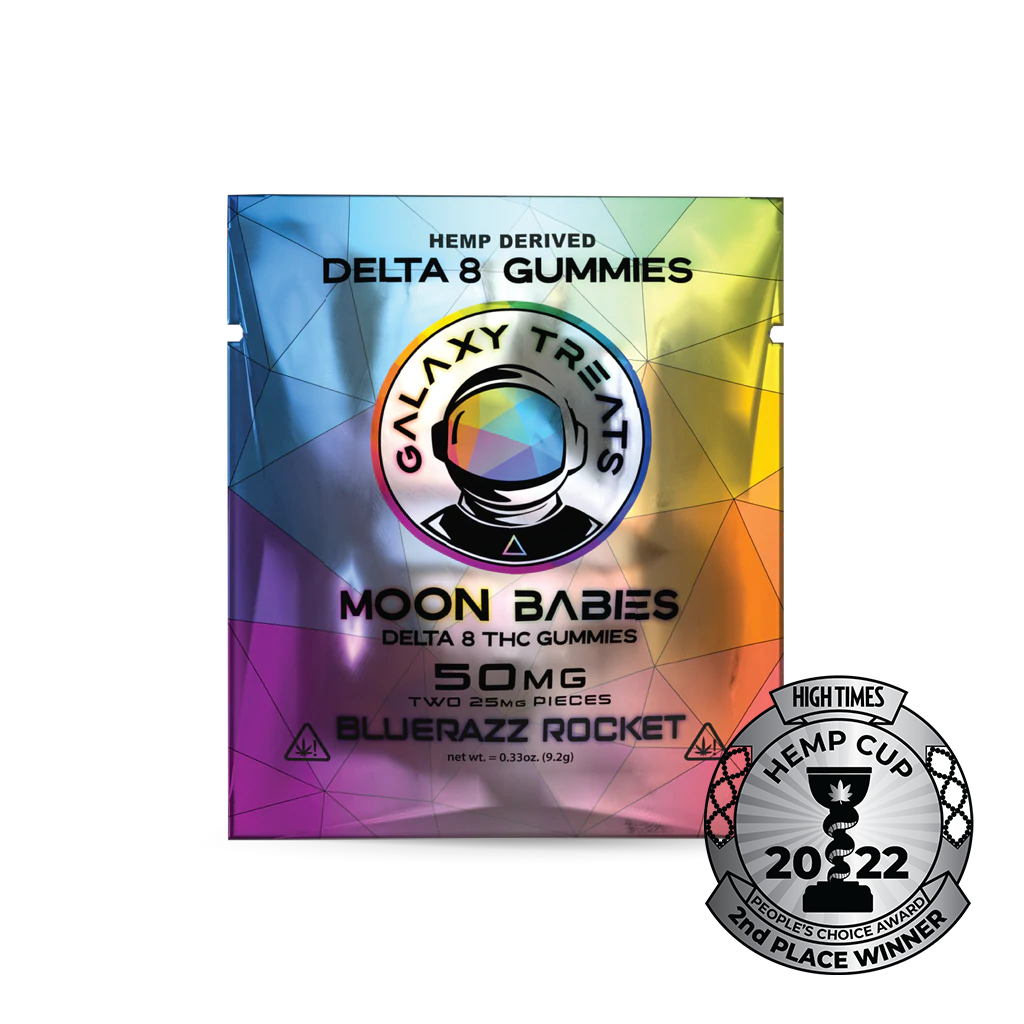 Bluerazz Rocket Delta 8 Gummies (2- 25mg Gummies)